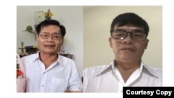 Nhà hoạt động Ngô Văn Dũng và Lê Qúy Lộc sau khi mãn án tù, tháng 9/2023.