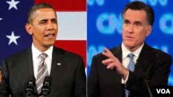 Tổng thống Obama và Ứng viên Tổng thống Romney của đảng Cộng hòa Mitt Romney 