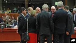 Bộ trưởng Ngoại giao các nước trong khối EU dự cuộc họp tại Brussels, 17/3/2014.